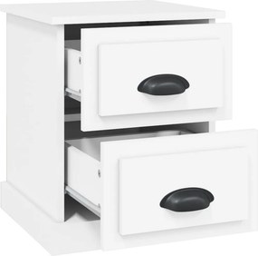 vidaXL Κομοδίνο Λευκό 39 x 39 x 47,5 εκ. από Επεξεργασμένο Ξύλο