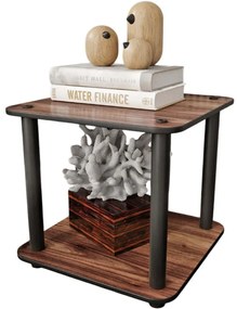 Τραπεζάκι Βοηθητικό Square 282PTR1574 34x34x38cm Walnut