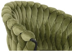 Καρέκλα DKD Home Decor Μαύρο Πράσινο πολυεστέρας Βελούδο Μέταλλο 66 x 60 x 84 cm