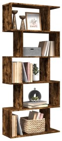 Βιβλιοθήκη/Διαχωριστικό Χώρου 5 Επ. Δρυς 70x24x161εκ. Επ. Ξύλο