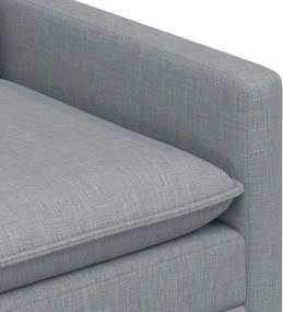 vidaXL Καναπές Ανοιχτό γκρι Ύφασμα