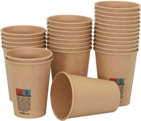 vidaXL Χάρτινα κύπελλα καφέ 1000 τεμάχια 12oz 300ml καφέ