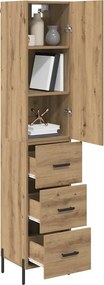vidaXL Highboard Artisan Oak 34,5 x 34 x 180 εκ. Επεξεργασμένο ξύλο