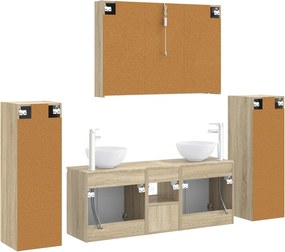 vidaXL Σετ Επίπλων Μπάνιου 6 pcs Sonoma Δρυς