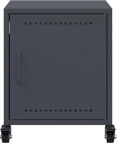 vidaXL Κομοδίνο Ανθρακί 36 x 39 x 43,5 εκ. από Χάλυβα