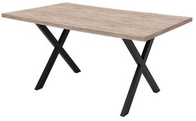 Τραπέζι Τραπεζαρίας Alfa Fylliana Γκρί Δρύς - Μαύρο 160x90x75 εκ.