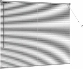 vidaXL Βενετσιάνικες Ρόδες Ασημί 130 x 160 εκ Αλουμίνιο