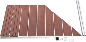 vidaXL Πάνελ Περίφραξης Καφέ 105 x (105-180) εκ. από WPC