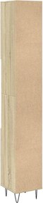 vidaXL Ντουλάπι Μπάνιου Sonoma Δρυς 30x30x190 εκ. Επεξεργασμένο Ξύλο