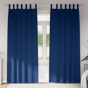 vidaXL Κουρτίνες 2 pcs Σκούρο Μπλε 245 x 140 εκ. Πολυεστέρας
