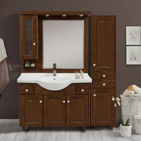 Mabo Rustic 105 Plywood - Βάση Με Νιπτήρα &amp; Καθρέπτη - Plywood 433