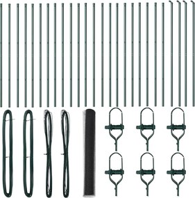 vidaXL Στύλος Περιφράξεων Γκρι 50 x 1,4 μ (36 mm δίχτυ)