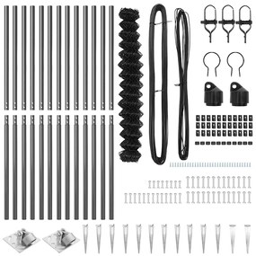 vidaXL Στύλος Περιφράξεων Γκρι 25 x 1,6 μ (60 x 60 mm πλέγμα)