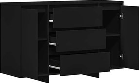 vidaXL Πλαϊνό γραφείο Μαύρο 120 x 41 x 75 εκ. Επεξεργασμένο ξύλο