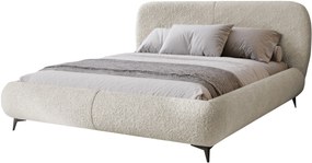 Επενδυμένο κρεβάτι Moe-Beige-180 x 200
