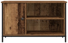 vidaXL Ντουλάπα Τηλεόρασης Παλιού Ξύλου 80x40x50 εκ. Συνθετικό Ξύλο και Χάλυβα