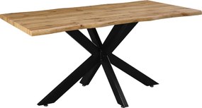 Tραπέζι Gilman pakoworld MDF sonoma-μαύρο 150x90x75εκ