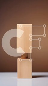 Intra Συλλεκτικό Ξύλινο Παζλ Plywood  4mm - Ξύλινο μπλοκ στο τραπέζι - φωτογραφία αρχείου Σε Ξύλινο Κουτί - Διαστάσεις: 10x10 cm – 25 κομμάτια