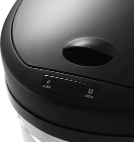 vidaXL Καλάθια Υπολειμμάτων Μαύρο Ανοξείδωτο ατσάλι