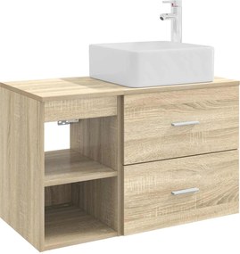 vidaXL Σετ Επίπλων Μπάνιου 2 τμχ. Sonoma Δρυς Επεξεργασμένο Ξύλο