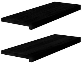 vidaXL Περβάζια παραθύρων 2 τεμ. Σκ. Καφέ 70x25x2 εκ. Μασίφ Ξύλο Δρυός