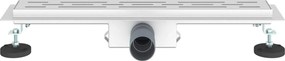 vidaXL Εκροή ντους με σχέδιο γραμμής Ασημί 60 cm Ανοξείδωτο Ατσάλι 304