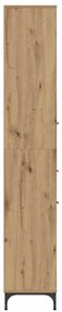vidaXL Ψηλό ντουλάπι μπάνιου με πόρτα artisan δρυς 31.5 x 33 x 190 εκ.