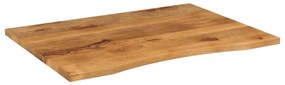 vidaXL Επιφάνεια Γραφείου Καμπύλη 100x80x2,5 εκ Μασίφ Ακατ. Μάνγκο