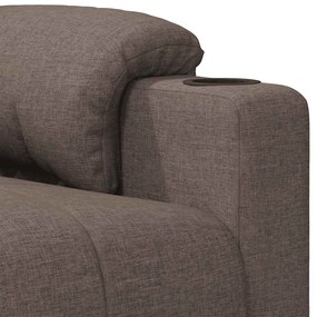 vidaXL Πολυθρόνα Μασάζ Taupe Υφασμάτινη