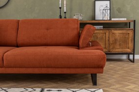 3-Seat Sofa-Bed Mustang - Orange Orange