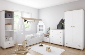 Βιβλιοθήκη  Classic  με 1 Συρτάρι  White + Oak  48x46x183cm  BC90021  BabyCute