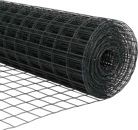 vidaXL Φράχτης Εuro Γκρι 1,2 x 10 m Σίδηρος με επικάλυψη PVC