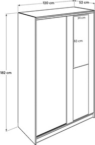 Διφυλλη Ντουλαπα Συρομενη Σονομα SWD 52x94x182