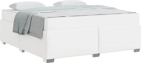 vidaXL Σκελετός Κρεβατιού με στρώμα Λευκό 180 x 200 cm ύφασμα
