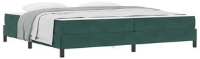 vidaXL Κρεβάτι box spring με στρώμα Σκούρο Πράσινο 200 x 200 cm