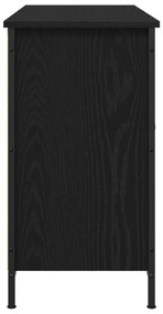 vidaXL ντουλάπι τηλεόρασης  Μαύρης Δρυός 101x35x65 εκ Επεξεργασμένο Ξύλο και Χάλυβας