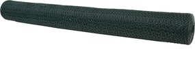 vidaXL Φράχτης Εξαγώνου Πράσινο 1,4 x 10 m PVC