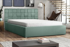 Κρεβάτι Pomona 107, Διπλό, Τυρκουάζ, 180x200, Ταπισερί, Τάβλες για Κρεβάτι, 200x223x93cm, 98 kg | Epipla1.gr