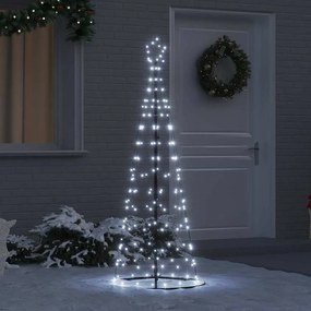 vidaXL LED Χριστουγεννιάτικο Δέντρο με βάση Ψυχρό λευκό 250 cm Σίδερο