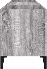 vidaXL Δισκοθήκη Γκρι Sonoma 121 x 38 x 48 εκ. από Επεξεργασμένο Ξύλο