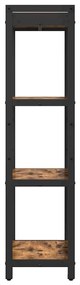 vidaXL Βιβλιοθήκη Καπνιστή δρυς 40 x 30 x 118 εκ Επεξεργασμένο ξύλο
