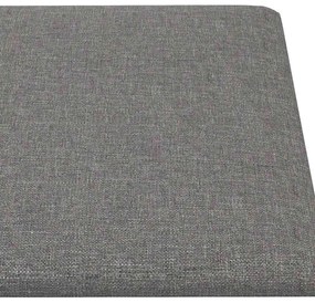 vidaXL Πάνελ Τοίχου 12 τεμ. Ανοιχτό Γκρι 30x15 εκ. 0,54 μ² Υφασμάτινα