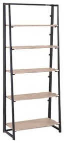 Ραφιέρα ΕΟ427 64x32x153cm Black-Sonoma Mdf,Μέταλλο