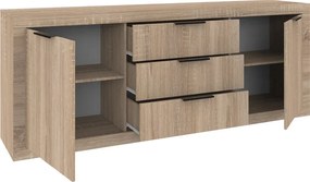 Μπουφές Doha pakoworld σε sonoma απόχρωση 210x45x80.5εκ