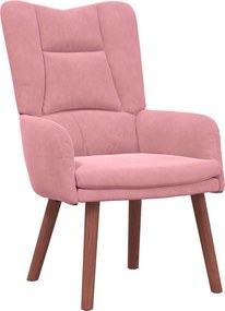 vidaXL Πολυθρόνα Ροζ 63 x 67 x 94 εκ. Βελούδο