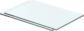 vidaXL Ράφια Πάνελ 2 τεμ. Διάφανα 40 x 20 εκ. Γυάλινα