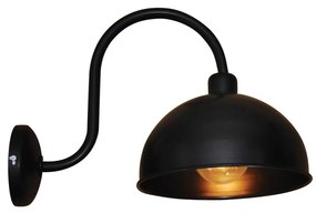 Φωτιστικό Τοίχου - Απλίκα HL-114S-1W LEICA BLACK WALL LAMP - Μέταλλο - 77-2880