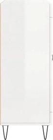 vidaXL Ντουλάπι Γυαλιστερό Λευκό 69,5x34x90 εκ. Επεξεργασμένο Ξύλο