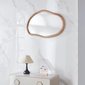 Καθρέφτης επιτοίχιος Nextdeco 77x52εκ. πλαίσιο MDF - PVC φυσικό χρώμα