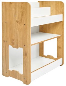 Ραφιέρα Seagull pakoworld φυσικό-λευκό mdf 57x34x70εκ